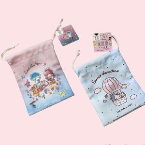 Little Twin Stars and Hello Kitty drawstring bag